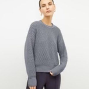 MM LaFleur gray crop cotton sweater, Medium